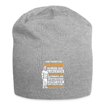 Lustiges Feuerwehr Spruch Geschenk für Feuerwehrma - Jersey-Beanie - Grau meliert - Vorne