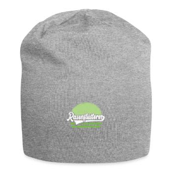 Rasenflüsterer | Lustiges Gärtner Rasenpflege Moti - Jersey-Beanie - Grau meliert - Vorne