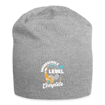 Grundschule Level Complete Gamer Junge - Jersey-Beanie - Grau meliert - Vorne
