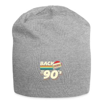 90s Outfit | Back to the 90s Retro - Jersey Beanie - heather grey - Front