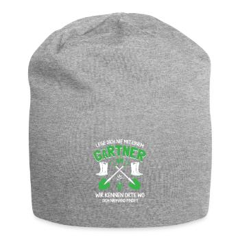 Retro Gärtner Garten Gärtner Hobbygärtner - Jersey-Beanie - Grau meliert - Vorne
