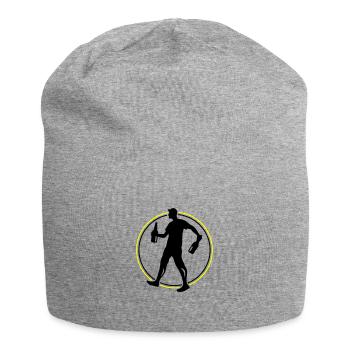 Silhouette Saufen - Jersey-Beanie - Grau meliert - Vorne