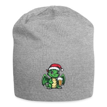 Drache Bier Xmas Weihnachten - Jersey-Beanie - Grau meliert - Vorne