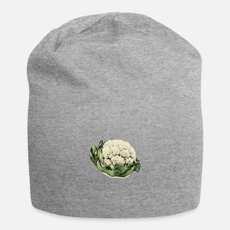 Pop art de chou-fleur - Bonnet en jersey - gris chiné