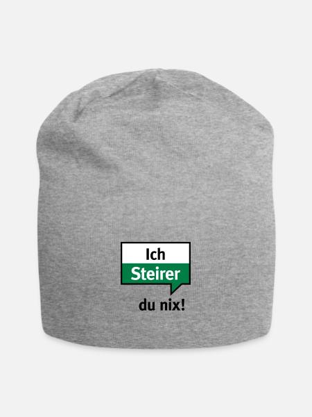 Ich Steirer – du nix - Jersey-Beanie - Grau meliert