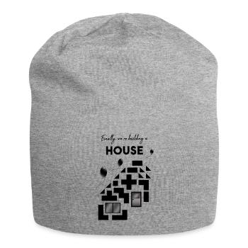 Construire une maison noir 2 - Bonnet en jersey - gris chiné - Devant