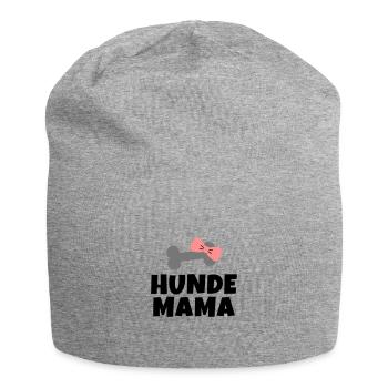 Hunde Mama - Jersey-Beanie - Grau meliert - Vorne