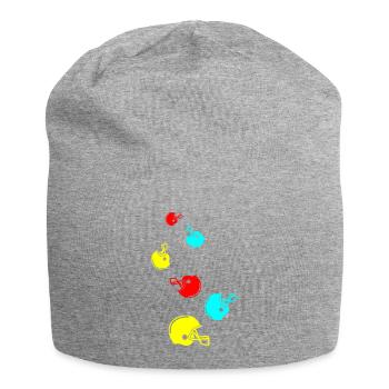 Icône Casque de football - Bonnet en jersey - gris chiné - Devant
