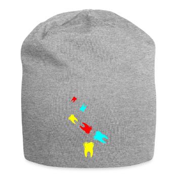 Tooth icon symbol - Jersey Beanie - heather grey - Front