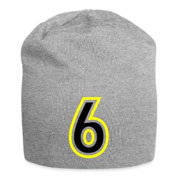 6 Zahl College - Jersey-Beanie - Grau meliert - Vorne