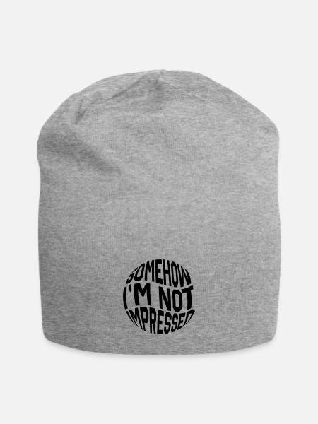 Not impressed Statement - Jersey-Beanie - Grau meliert
