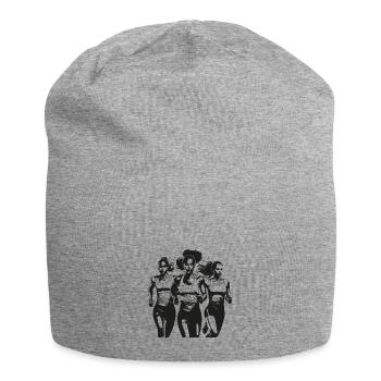 Sport * Joggen * Laufen * Joggerinen * Läuferinen - Jersey-Beanie - Grau meliert - Vorne