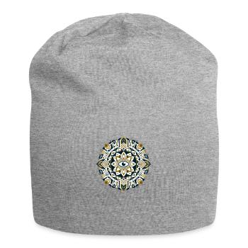 All-Seeing Eye Egyptian Mandala 1 - Jersey Beanie - heather grey - Front