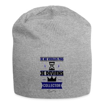 je deviens collector cadeau anniversaire - Bonnet en jersey - gris chiné - Devant