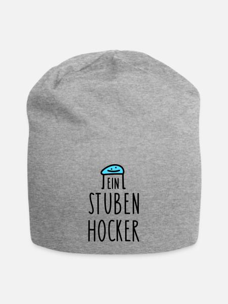 Zuhause Sprüche home office - Jersey-Beanie - Grau meliert