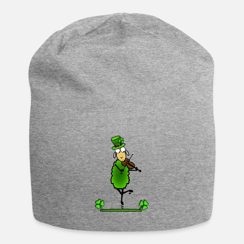 Sheep Violin - Jersey Beanie - heather grey