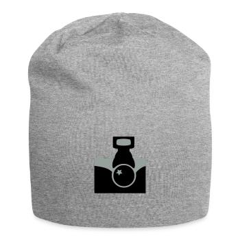 Appareil photo - Bonnet en jersey - gris chiné - Devant