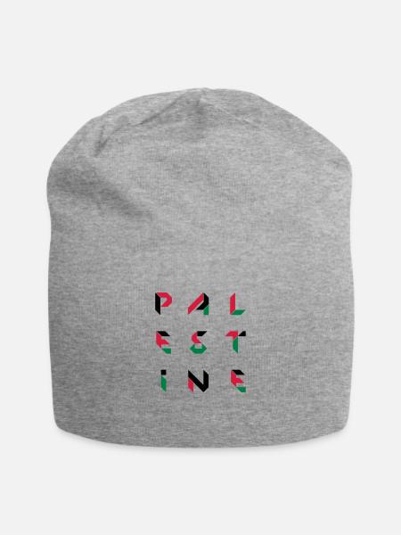 palestine 2 - Bonnet en jersey - gris chiné