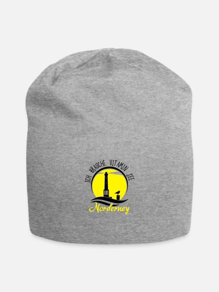 Vitamin See Norderney Leuchtturm - Jersey-Beanie - Grau meliert