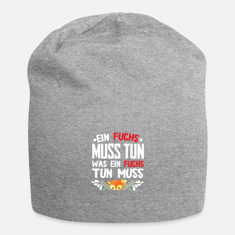 Was ein Fuchs tun muss? - Jersey-Beanie - Grau meliert
