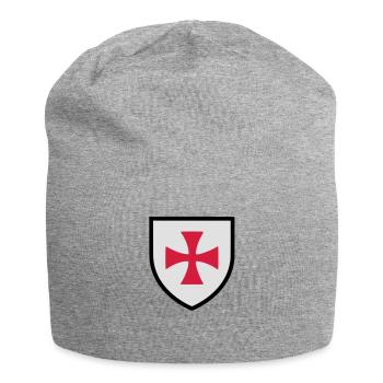 Blason croix de Malte (K) - Bonnet en jersey - gris chiné - Devant