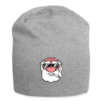 cool rauchen sonnenbrille joint weed hanf cannabis - Jersey-Beanie - Grau meliert - Vorne