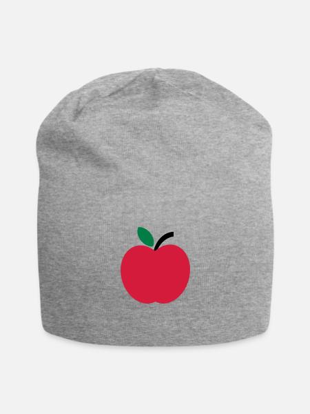 apfel - Jersey-Beanie - Grau meliert