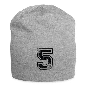 Numero 5 Équipe Foot baseball basket université - Bonnet en jersey - gris chiné - Devant