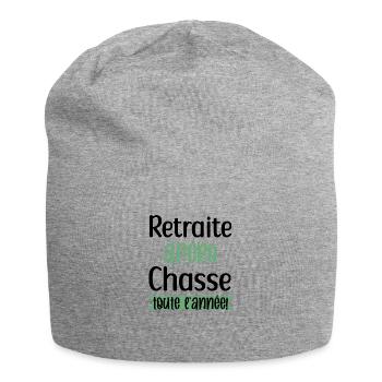 Retraite apéro chasse cadeau homme chasseur humour - Bonnet en jersey - gris chiné - Devant