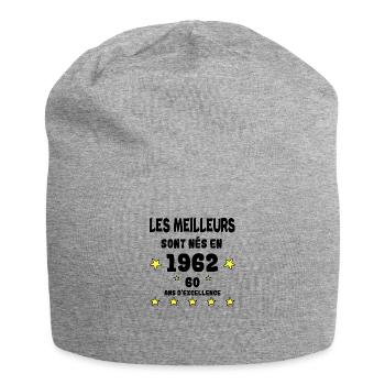 Anniversaire 60 ans - Bonnet en jersey - gris chiné - Devant