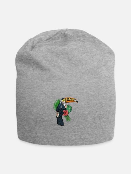 Tätowierung - Jersey-Beanie - Grau meliert