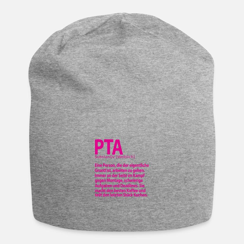 PTA Abschiedgeschenk Danke Abschied Kollegin - Jersey-Beanie - Grau meliert