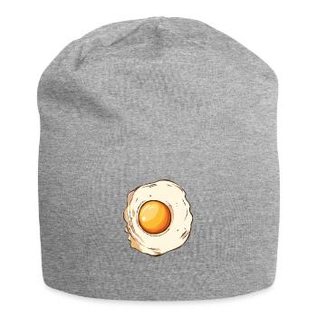 oeuf oeufs plat dessin 2 W - Bonnet en jersey - gris chiné - Devant