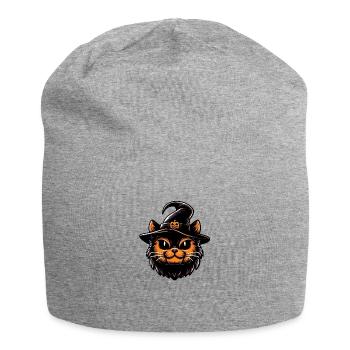 Gruseliges Kätzchen - Jersey-Beanie - Grau meliert - Vorne