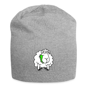 Sheep Eats Grasses Eat Grass Hungry Funny - Jersey Beanie - heather grey - Front