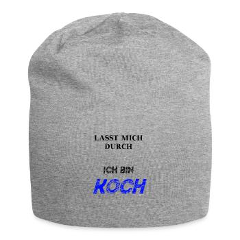 Lasst mich durch ich bin Koch lustige Geschenkidee - Jersey-Beanie - Grau meliert - Vorne