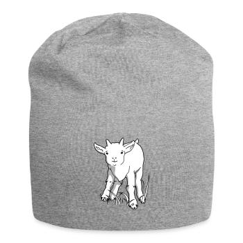 Süße Ziege - Jersey-Beanie - Grau meliert - Vorne