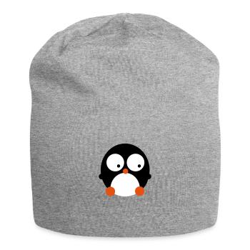 sweet penguin - penguin chick - pingouin douce - - Bonnet en jersey - gris chiné - Devant