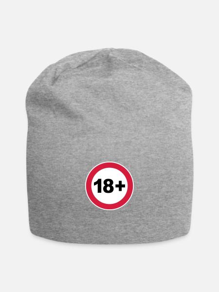 18th / 18th birthday. / 18+ - Jersey Beanie - heather grey