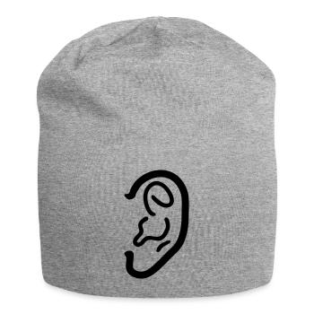 Ear Line - Jersey Beanie - heather grey - Front