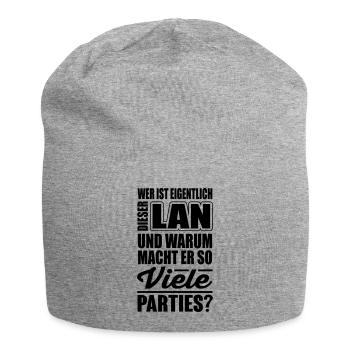 Wer ist dieser Lan und dessen Parties? - Jersey-Beanie - Grau meliert - Vorne