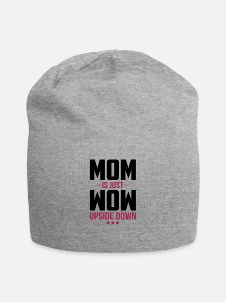 Mom Is Just Wow muttertag mother day geschenk - Jersey-Beanie - Grau meliert