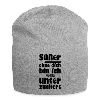 Süßer, Liebe, Paar, verliebt, lustig, Geschenk - Jersey-Beanie - Grau meliert - Vorne