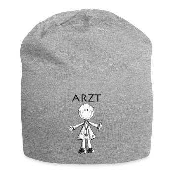 Arzt Comic - Ärzte - Medizin - Mediziner -Geschenk - Jersey-Beanie - Grau meliert - Vorne