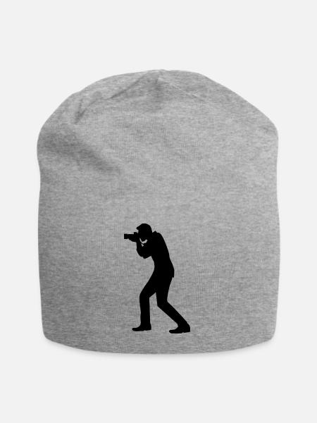 camera kamera photographer fotograf photograf - Jersey-Beanie - Grau meliert