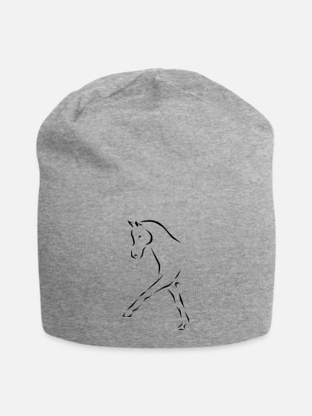 Dressage horse - Jersey Beanie - heather grey