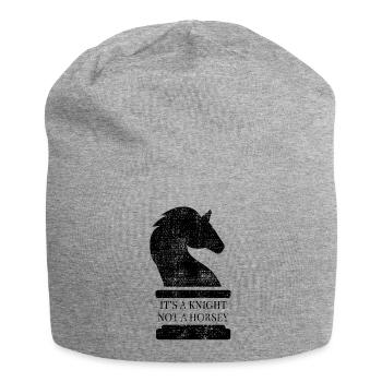 Schach - Jersey-Beanie - Grau meliert - Vorne