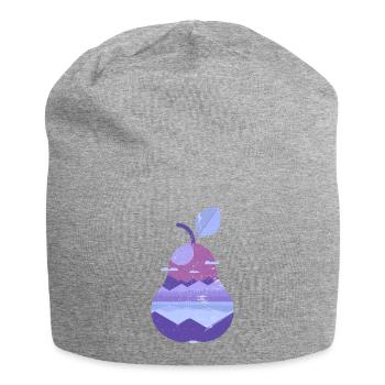 Vintage panoramic pear - Jersey Beanie - heather grey - Front