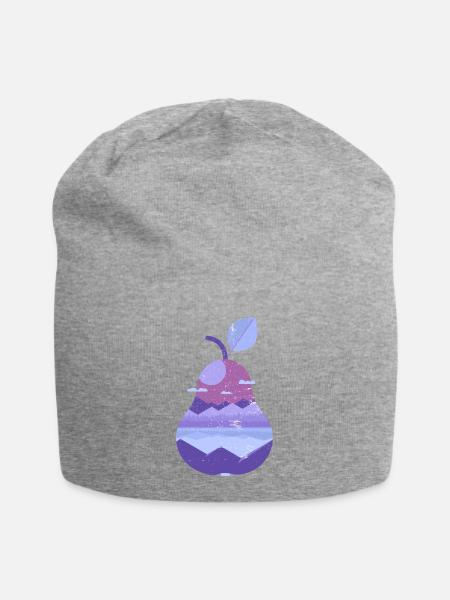 Vintage Panorama Birne - Jersey-Beanie - Grau meliert