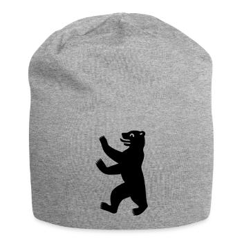 Berliner Bär - Jersey-Beanie - Grau meliert - Vorne